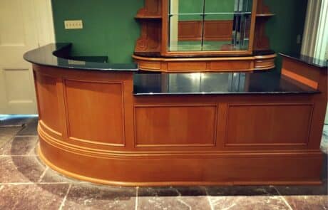 custom woodwork cabinet top for office